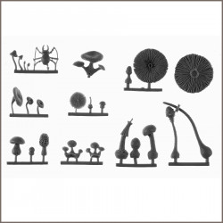 kit de champignons pour décor de figurine sculptée par Stéphane CAMOSSETO 2