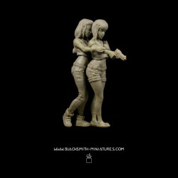 CLIO et ERATO est un duo de figurines 54 mm  sculpté par Patrick MASSON 2