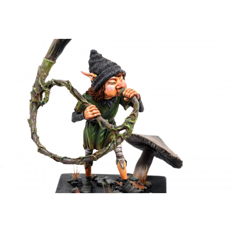 figurine de LULLIN le lutin à l'échelle 54 mm sculptée par Allan CARRASCO