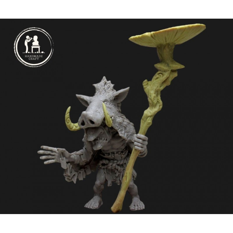 ARSNIK: figurine à l'échelle 54mm de chamane gobelin sculptée par Allan CARRASCO et peinte par sergio CALVO RUBIO