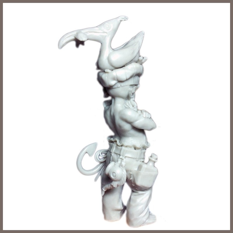 Mahé est une figurine à l'échelle 54 mm  de lutin marin   par Stéphane CAMOSSETO